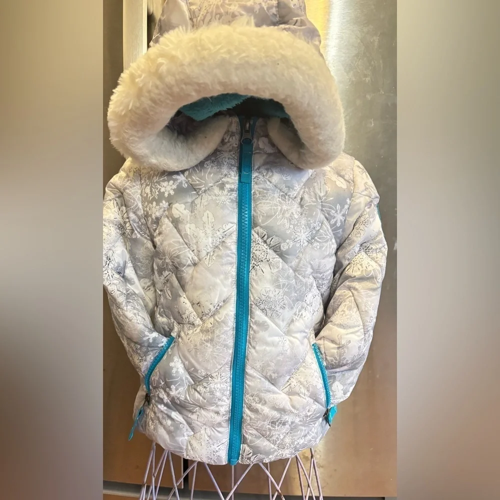 SNOZU Girl’s hooded puffer hooded coat Ice Princess